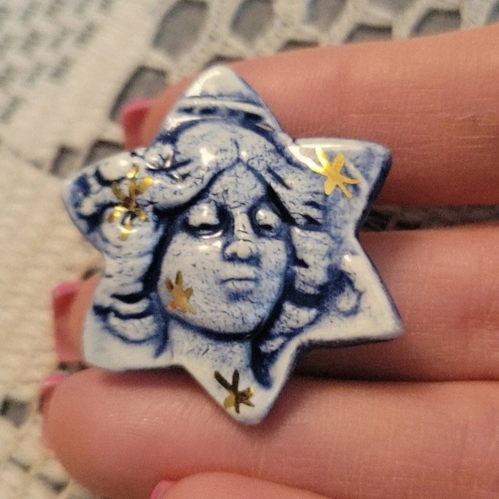 Unique Mother Earth Celestial Clutch Pin